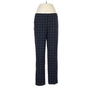 NWT Talbots Signature Womens Size 6 6x29 Navy Windowpane Wool Trouser Pants NEW